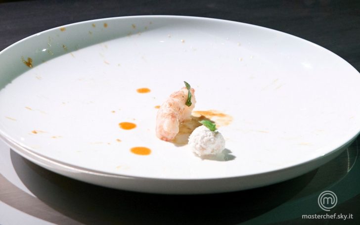 Dolce Risveglio - Scampi con Salsa di Maionese, Pomodorini e Ricotta